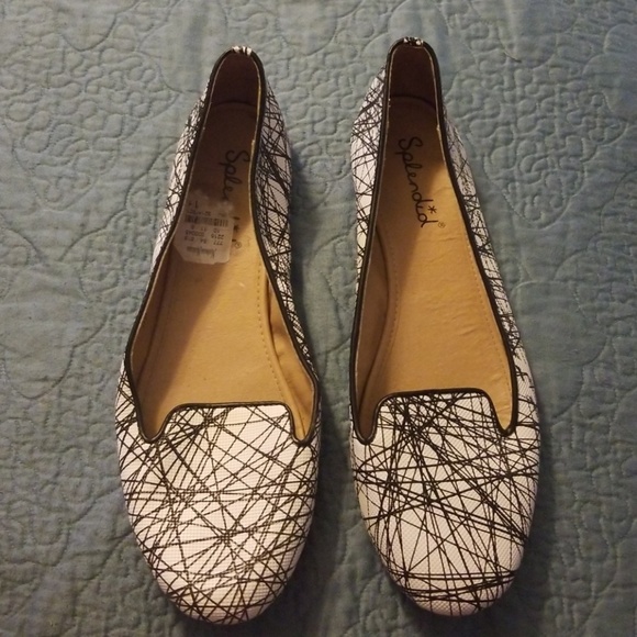 Splendid Shoes - Black White Splendid Flats